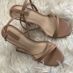 Women Nude block heels